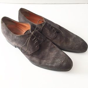 Santoni | Men's Italian Suede Brogues Wingtips